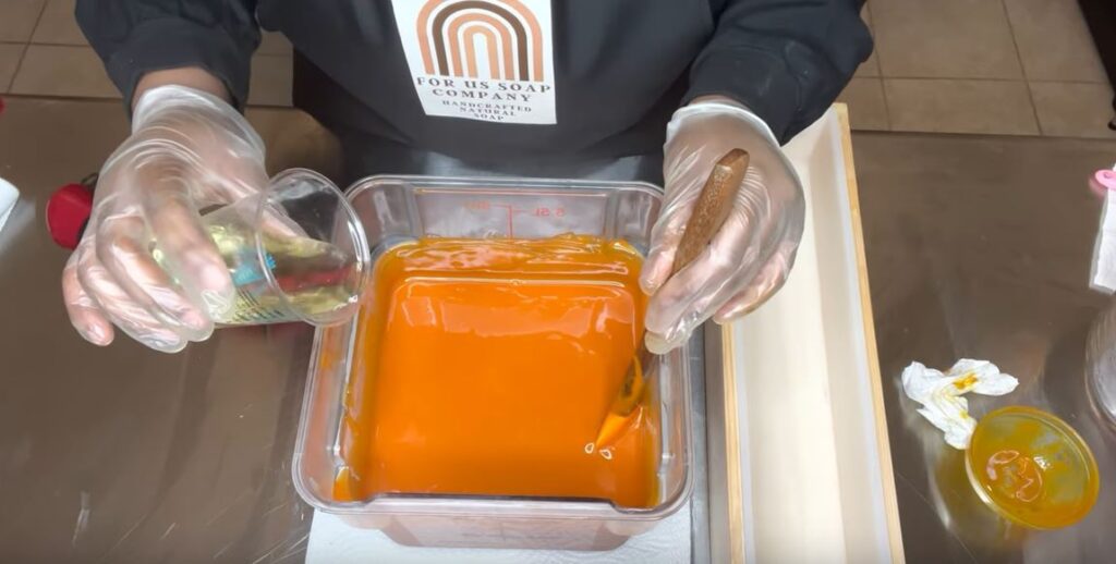 Adding essential oil to the production